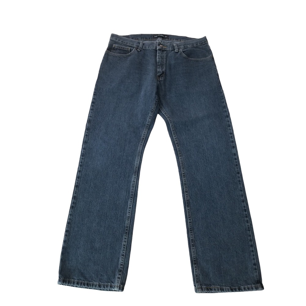 Lee Dungarees Straight Fit Men's Size W38 X L34 Quartz Denim Blue Jeans Cotton - Picture 5 of 12
